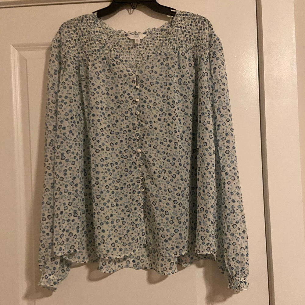 Sheer floral top